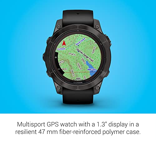 Garmin f nix 7 Pro Sapphire Solar  Multisport GPS Smartwatch  Built in Flashlight  Solar Charging Capability  Black