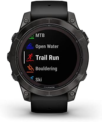 Garmin f nix 7 Pro Sapphire Solar  Multisport GPS Smartwatch  Built in Flashlight  Solar Charging Capability  Black