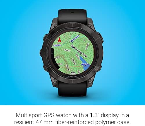 Garmin f nix 7 Pro Sapphire Solar  Multisport GPS Smartwatch  Built in Flashlight  Solar Charging Capability  Black