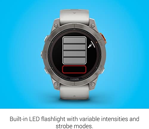 Garmin f nix 7 Pro Sapphire Solar  Multisport GPS Smartwatch  Built in Flashlight  Solar Charging Capability  Black