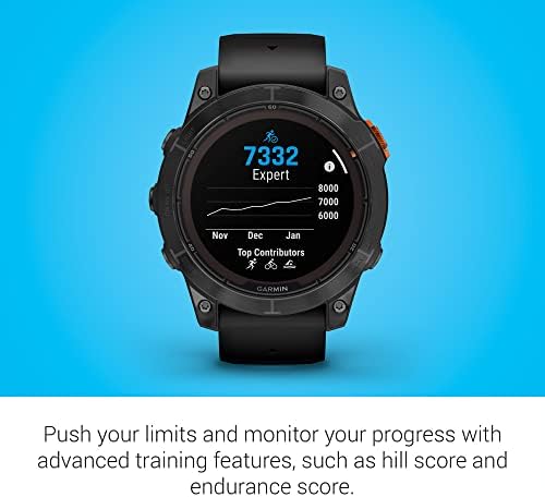 Garmin f nix 7 Pro Sapphire Solar  Multisport GPS Smartwatch  Built in Flashlight  Solar Charging Capability  Black