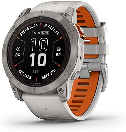 Garmin f nix 7 Pro Sapphire Solar  Multisport GPS Smartwatch  Built in Flashlight  Solar Charging Capability  Black
