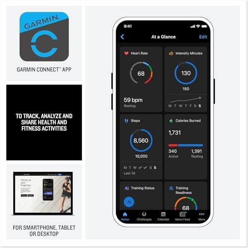 Garmin f nix  8 Pro  47mm  AMOLED Display  Premium Connected Multisport GPS Smartwatch  inReach  Technology  Sapphire  Carbon Gray DLC Titanium with Black/Pebble Gray Silicone Band