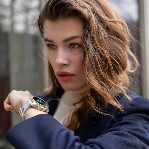 Garmin f nix  8   43mm  AMOLED  Sapphire  Premium Multisport GPS Smartwatch  Long Lasting Battery Life  Dive Rated  Built in LED Flashlight  Carbon Gray DLC Titanium with Pebble Gray Band