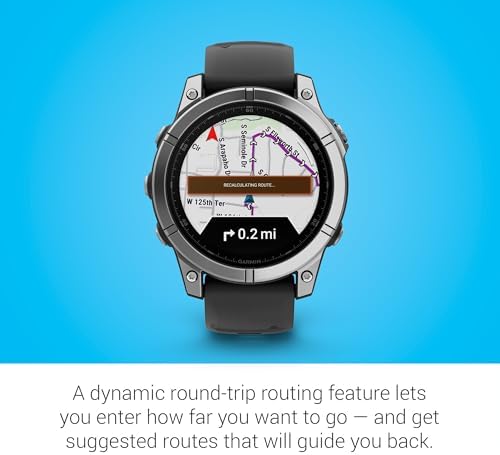 Garmin f nix  8   43mm  AMOLED  Sapphire  Premium Multisport GPS Smartwatch  Long Lasting Battery Life  Dive Rated  Built in LED Flashlight  Carbon Gray DLC Titanium with Pebble Gray Band