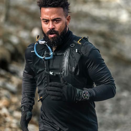 Garmin f nix  8   43mm  AMOLED  Sapphire  Premium Multisport GPS Smartwatch  Long Lasting Battery Life  Dive Rated  Built in LED Flashlight  Carbon Gray DLC Titanium with Pebble Gray Band