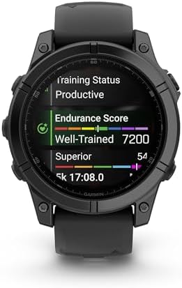Garmin f nix  8   47mm  AMOLED  Premium Multisport GPS Smartwatch  Long Lasting Battery Life  Dive Rated  Built in LED Flashlight  Slate Gray with Black Band