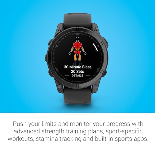 Garmin f nix  8   47mm  AMOLED  Premium Multisport GPS Smartwatch  Long Lasting Battery Life  Dive Rated  Built in LED Flashlight  Slate Gray with Black Band