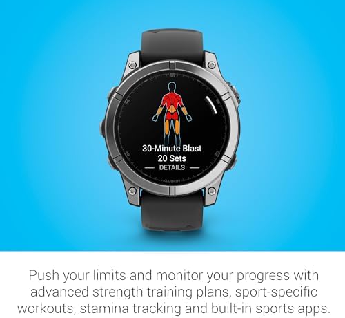 Garmin f nix  8   47 mm  AMOLED  Sapphire  Premium Multisport GPS Smartwatch  Long Lasting Battery Life  Dive Rated  Built in LED Flashlight  Carbon Gray DLC Titanium with Pebble Gray Band