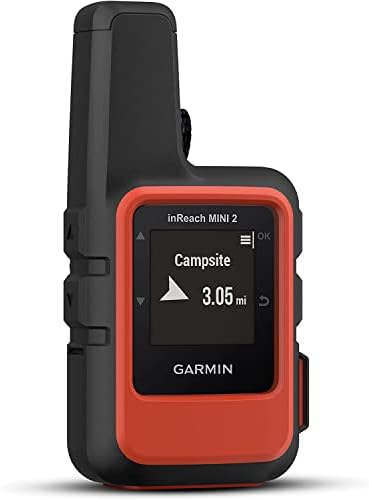 Garmin inReach Mini 2 Portable Satellite Communicator/GPS Navigator  Flame Red  Accessory   Official USA Partner Model   Bundle with LED Brite Nite Dome Lantern Flashlight for Camping