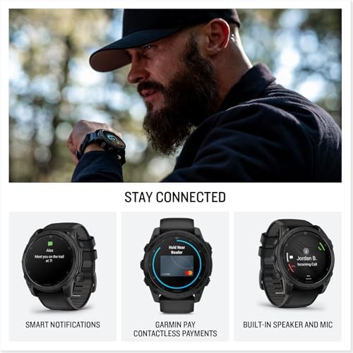 Garmin tactix  8 47mm  AMOLED Display  Premium Tactical GPS Smartwatch  Includes Applied Ballistics Ultralight  Solver