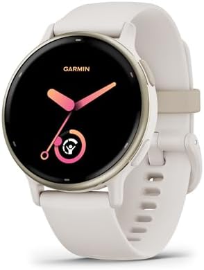 Garmin vívoactive 5, reloj inteligente GPS de salud y fitness, pantalla AMOLED, hasta 11 días de batería, color marfil