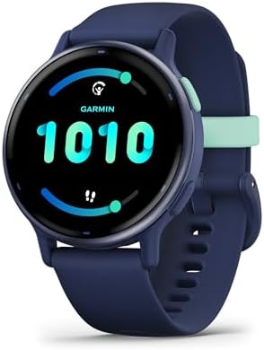 Garmin vívoactive 5, reloj inteligente GPS de salud y fitness, pantalla AMOLED, hasta 11 días de batería, color marfil