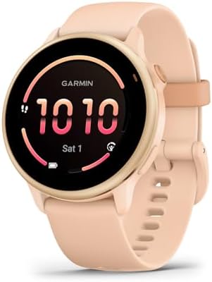 Garmin vívoactive  6 Health and Fitness GPS Smartwatch   AMOLED Display  Up to 11 Days Battery  Metallic Pink Dawn with Matching Band