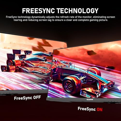 Gawfolk 27 inch 2K QHD 2560 1440  PC Screen  180Hz Gaming Monitor  1ms Without Bezel  FreeSync 100  sRGB  178  Wide Viewing Angle  HDMI2 0 DisplayPort  75   75MM Wall Mount Compatible   Black