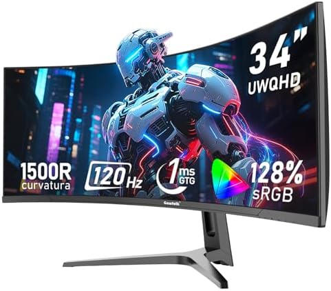 Gawfolk 27 inch 2K QHD 2560 1440  PC Screen  180Hz Gaming Monitor  1ms Without Bezel  FreeSync 100  sRGB  178  Wide Viewing Angle  HDMI2 0 DisplayPort  75   75MM Wall Mount Compatible   Black