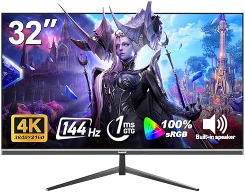 Gawfolk 27 inch 2K QHD 2560 1440  PC Screen  180Hz Gaming Monitor  1ms Without Bezel  FreeSync 100  sRGB  178  Wide Viewing Angle  HDMI2 0 DisplayPort  75   75MM Wall Mount Compatible   Black