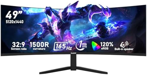 Gawfolk 27 inch 2K QHD 2560 1440  PC Screen  165Hz Gaming Monitor  1ms Without Bezel  FreeSync 98  sRGB  178  Wide Viewing Angle Display 1 4 Port HDMI2 0  Wall Mount Compatible 75   75MM  Black