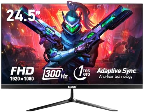 Gawfolk 27 inch 2K QHD 2560 1440  PC Screen  165Hz Gaming Monitor  1ms Without Bezel  FreeSync 98  sRGB  178  Wide Viewing Angle Display 1 4 Port HDMI2 0  Wall Mount Compatible 75   75MM  Black