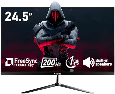 Gawfolk 27 inch 2K QHD 2560 1440  PC Screen  180Hz Gaming Monitor  1ms Without Bezel  FreeSync 100  sRGB  178  Wide Viewing Angle  HDMI2 0 DisplayPort  75   75MM Wall Mount Compatible   Black