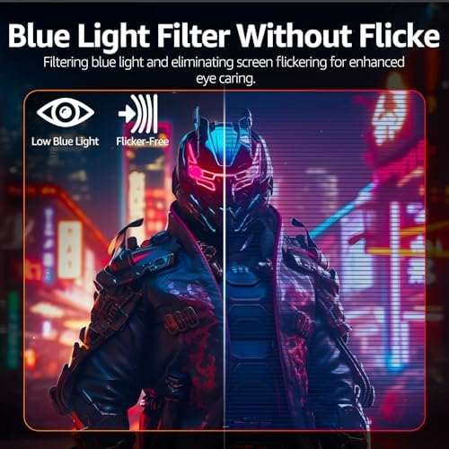 Gawfolk 27 inch Curved Gaming Monitor 144Hz/180Hz PC Monitor Full HD 1080P  Frameless 1800R Computer Display with FreeSync & Eye Care Technology  Wall Mountable  DP  HDMI Port  Black 