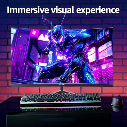 Gawfolk 27 inch Curved Gaming Monitor 144Hz/180Hz PC Monitor Full HD 1080P  Frameless 1800R Computer Display with FreeSync & Eye Care Technology  Wall Mountable  DP  HDMI Port  Black 