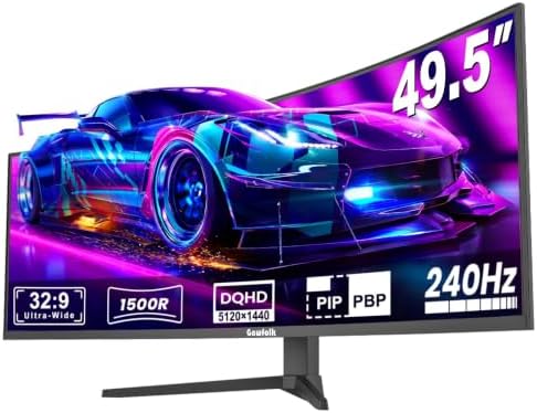 Gawfolk 27 inch Curved Gaming Monitor 144Hz/180Hz PC Monitor Full HD 1080P  Frameless 1800R Computer Display with FreeSync & Eye Care Technology  Wall Mountable  DP  HDMI Port  Black 