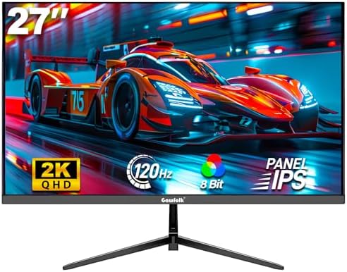 Gawfolk 27 inch Curved Gaming Monitor 144Hz/180Hz PC Monitor Full HD 1080P  Frameless 1800R Computer Display with FreeSync & Eye Care Technology  Wall Mountable  DP  HDMI Port  Black 