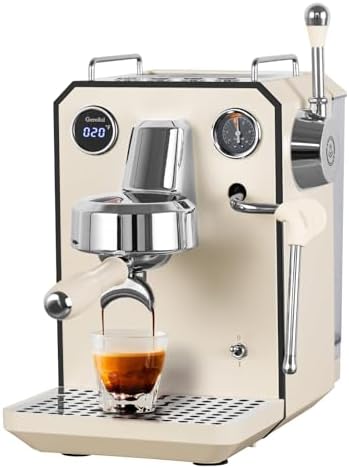 Gemilai Owl G3006 Home Espresso Machine  58mm Commercial Group Head & PID Temp Control  Stainless Steel Coffee Maker for Barista Quality Latte Art  Cappuccino Dual Data Display Black