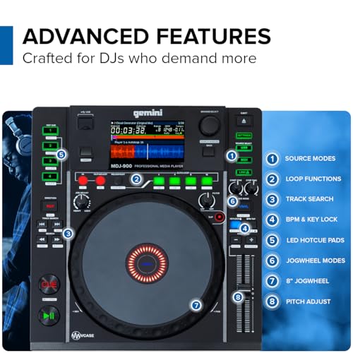 Gemini Sound MDJ 900   Elite Multi Media Player with Superior Playback  Responsive Controls  and Advanced DJ Tools