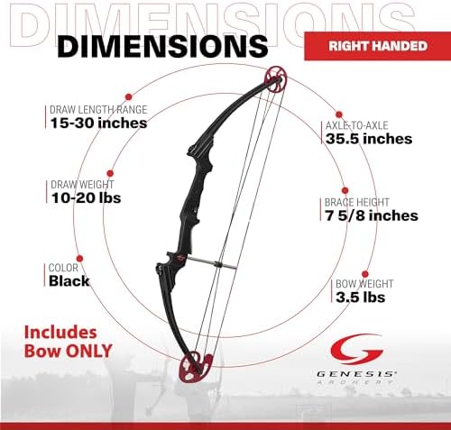 Genesis Original Bow  Lightweight Archery Compound Bow  Left and Right Hand Options