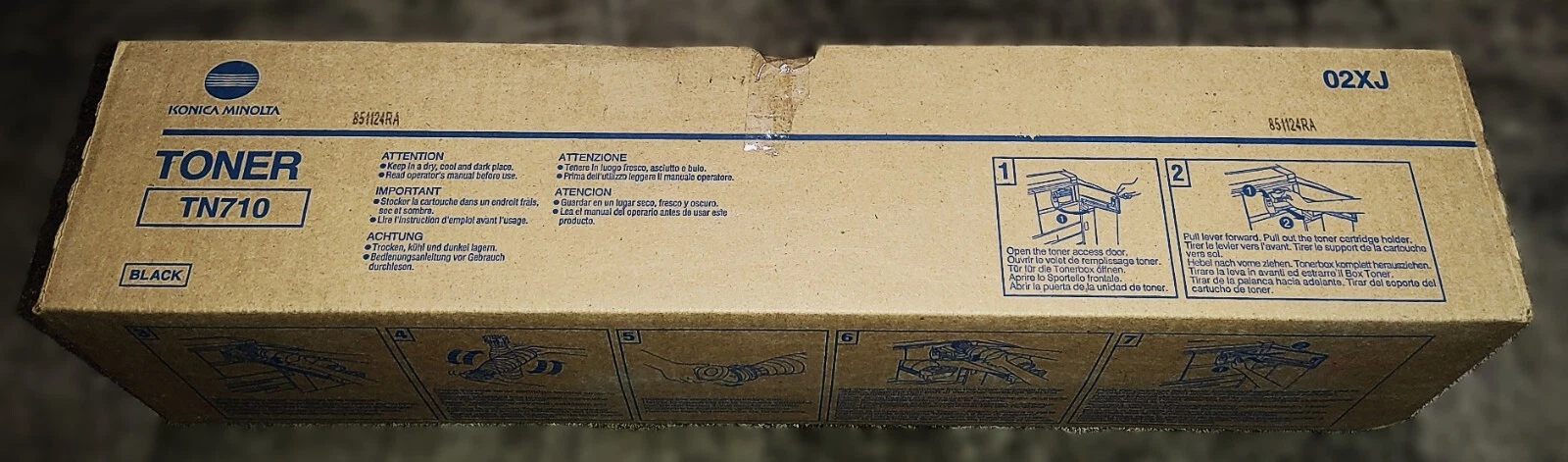 Genuine Konica Minolta TN710 02XJ Black Toner Cartridge Bizhub 600/601/750/751