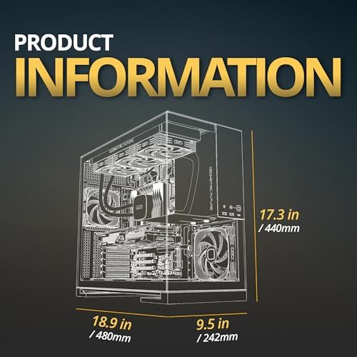 Geometric Future M5 Tempered Glass Mid Tower  E ATX/ATX Gaming Case  1 2mm Steel  Type C  Toolless Panels  Support 420/360 Radiator  ARGB PWM 140m Fan x 5 Pre Installed  Black/Green  GEO M5F BNY