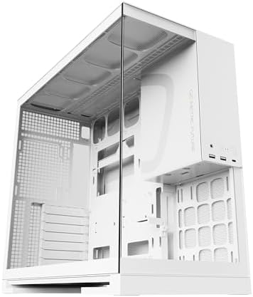 Geometric Future M5 Tempered Glass Mid Tower  E ATX/ATX Gaming Case  1 2mm Steel  Type C  Toolless Panels  Support 420/360 Radiator  ARGB PWM 140m Fan x 5 Pre Installed  Black/Green  GEO M5F BNY