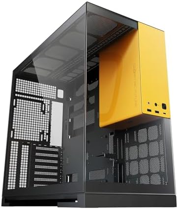 Geometric Future M5 Tempered Glass Mid Tower  E ATX/ATX Gaming Case  1 2mm Steel  Type C  Toolless Panels  Support 420/360 Radiator  ARGB PWM 140m Fan x 5 Pre Installed  Black/Green  GEO M5F BNY