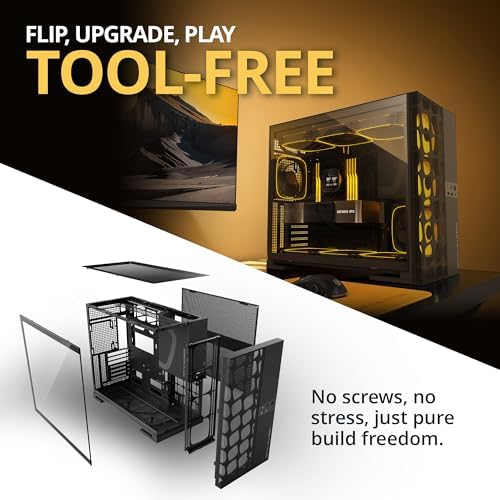 Geometric Future M5 Vent Mesh Panel Tempered Glass Mid Tower  E ATX/ATX Gaming Case  High Airflow  1 2mm Steel  Type C  Support 420/360 Radiator  ARGB PWM 140m fan x 5 Pre Installed  Black  GEO M5VF B