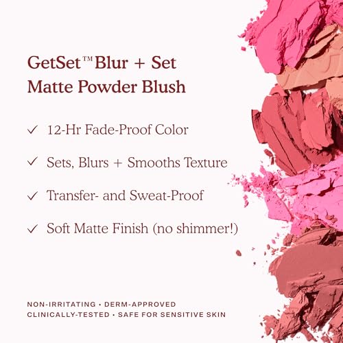 GetSet  Matte Powder Blush   Sawtelle Slushie  Setting   Blurring Rose Blush