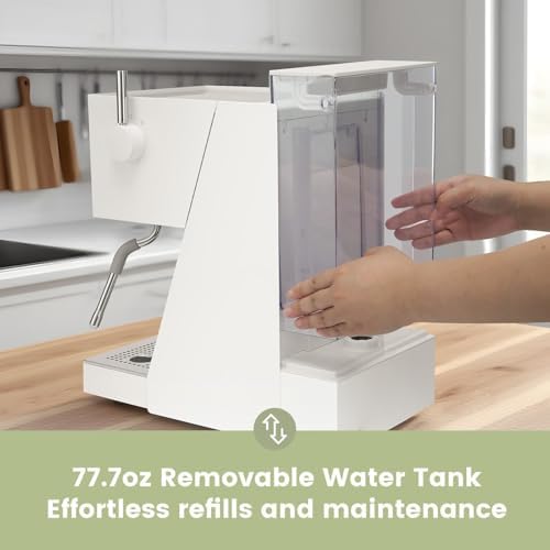 Gevi  2026 Upgrade  Commercial Espresso Machine 20Bar with Smart OPV Coffee Makers  Milk Frother & 58mm Portafilter  Dual Display Stainless Steel Cappuccino Maker for Home  Great Gift