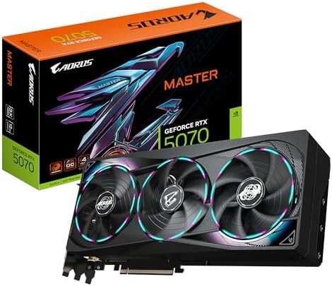 Gigabyte AORUS GeForce RTX 5070 Master 12G Graphics Card   12GB GDDR7  192bit  PCI E 5 0  2715 MHz Core Clock  3 x DP 2 1a  1 x HDMI 2 1b  NVIDIA DLSS 4  GV N5070AORUS M 12GD