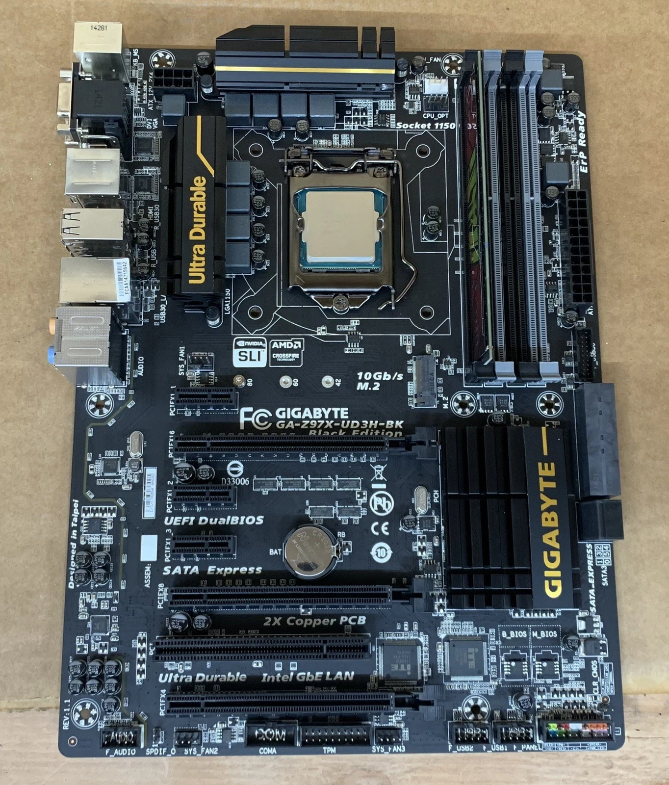 Gigabyte GA Z97X UD3H BK LGA1150 ATX DDR3 Motherboard Combo Intel Core i5 44670K