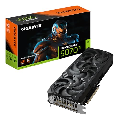 Gigabyte GeForce RTX 5070 Ti WINDFORCE OC SFF 16G Graphics Card   16GB GDDR7  256bit  PCI E 5 0  2497 MHz Core Clock  3 x DP 2 1a  1 x HDMI 2 1b  NVIDIA DLSS 4  GV N507TWF3OC 16GD