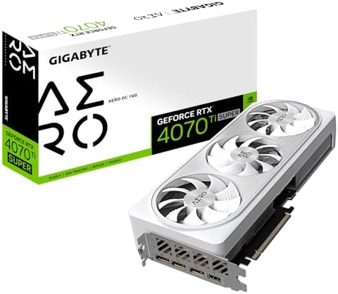 Gigabyte GeForce RTX 4070 Ti Super WINDFORCE OC Graphics Card   2625MHz Core  16GB GDDR6X 21000MHz 256 bit Memory  PCI E 4 0  3X DP 1 4  1x HDMI 2 1a  NVIDIA DLSS 3 5  GV N407TSWF3OC 16GD