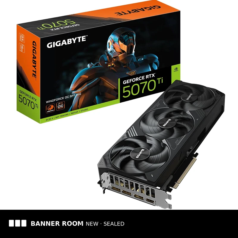 Gigabyte GeForce RTX 5070 Ti WINDFORCE OC SFF 16GB GDDR7 PCIe 5 0 NEW