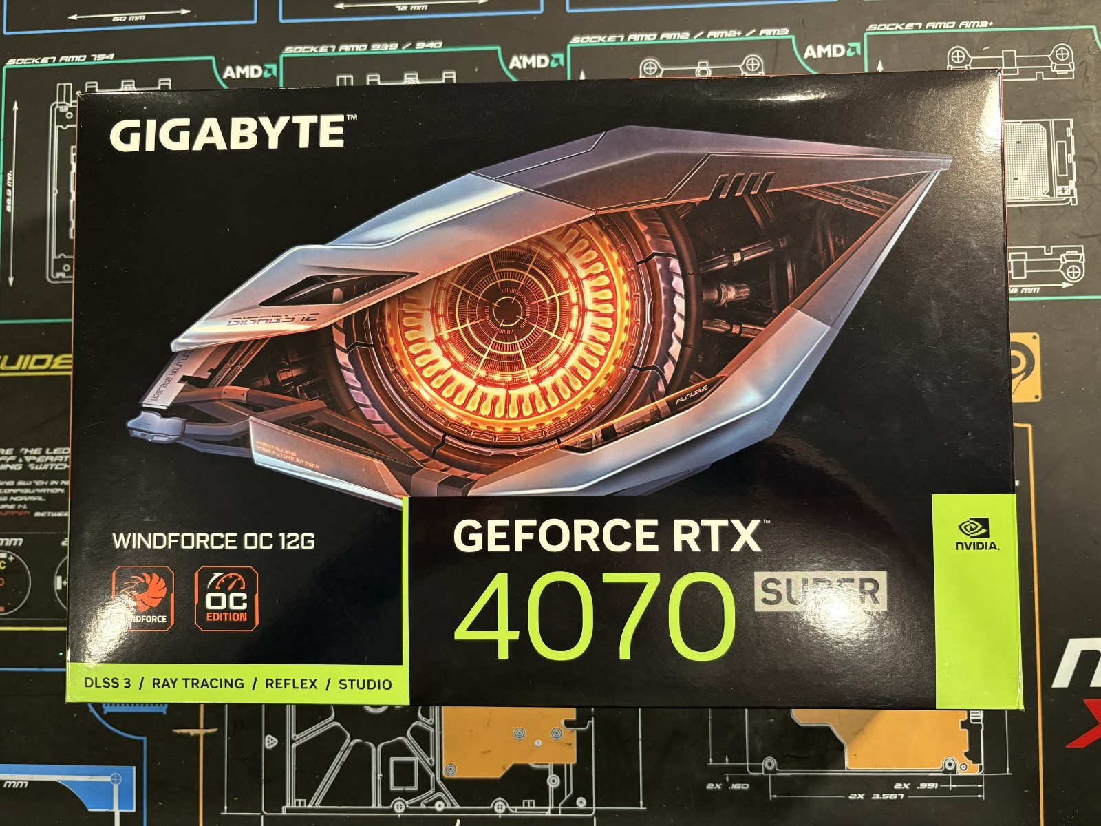 Gigabyte GeForce RTX 4070 Super WindForce 12GB GDDR6X GPU GV N407SWF3OC 12GD