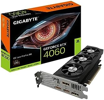 Gigabyte GeForce RTX 4060 OC Low Profile 8G Graphics Card  3X WINDFORCE Fans  8GB 128 bit GDDR6  GV N4060OC 8GL Video Card