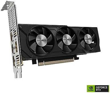 Gigabyte GeForce RTX 4060 OC Low Profile 8G Graphics Card  3X WINDFORCE Fans  8GB 128 bit GDDR6  GV N4060OC 8GL Video Card
