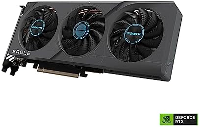 Gigabyte GeForce RTX 4060 Eagle OC 8G Graphics Card  3X WINDFORCE Fans  8GB 128 bit GDDR6  GV N4060EAGLE OC 8GD Video Card