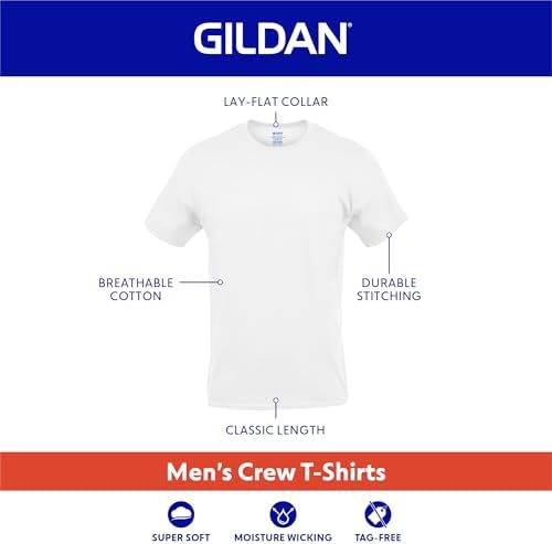 Gildan Mens Crew T Shirts  Multipack  Style G1100