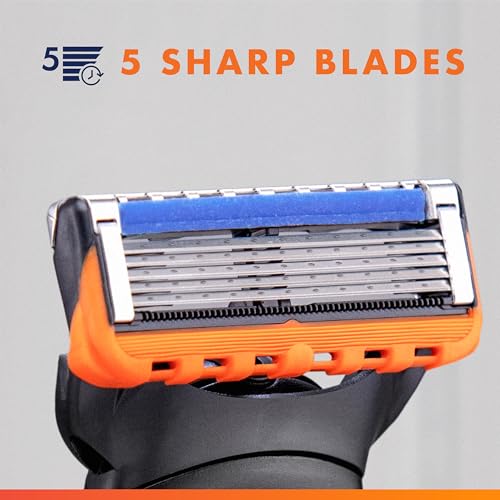 Gillette Fusion5 Power Razor Blade Refills for Men  8 Count  with Precision Trimmer