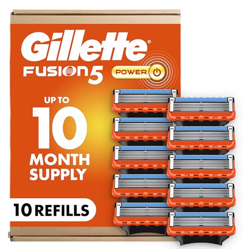 Gillette Fusion5 Power Razor Blade Refills for Men  8 Count  with Precision Trimmer